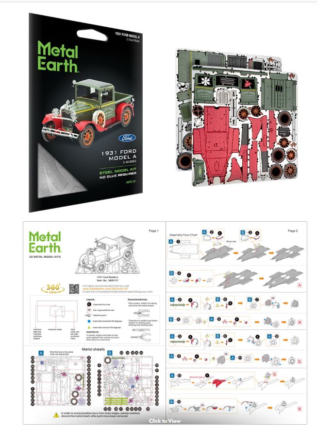 1931 Ford Model A - Metal Earth