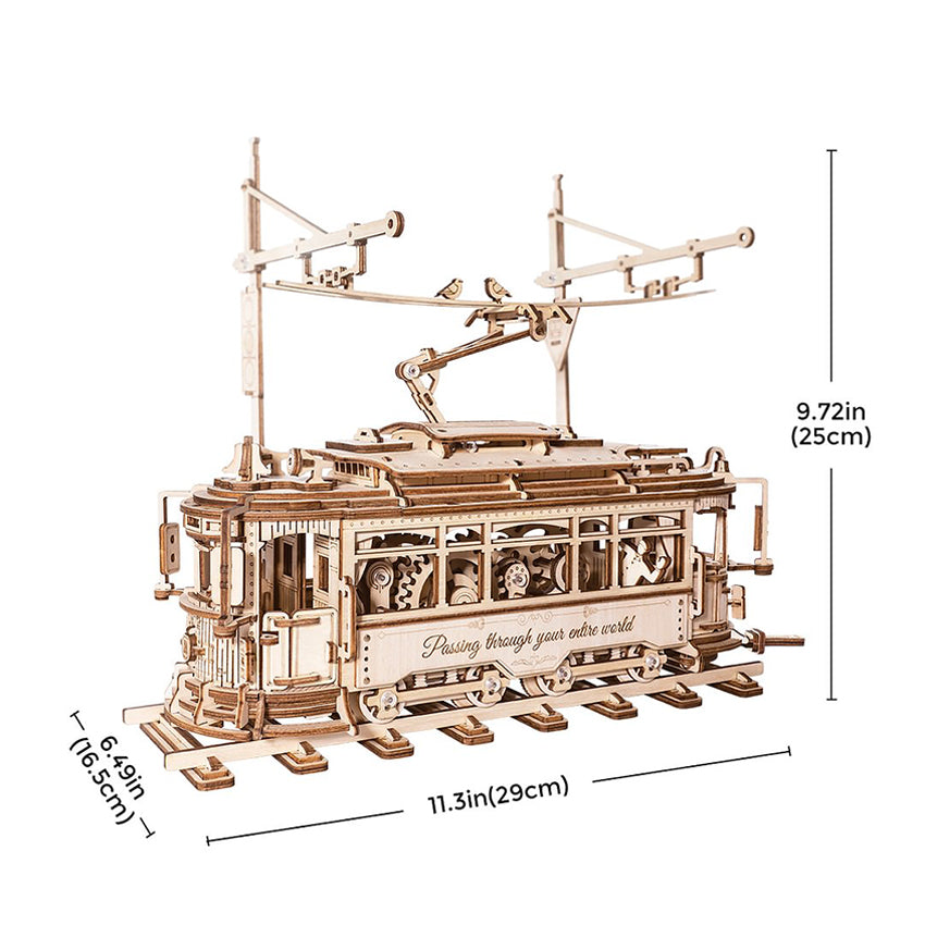 Classic City Tram - Wooden Mechanical 3D Puzzle