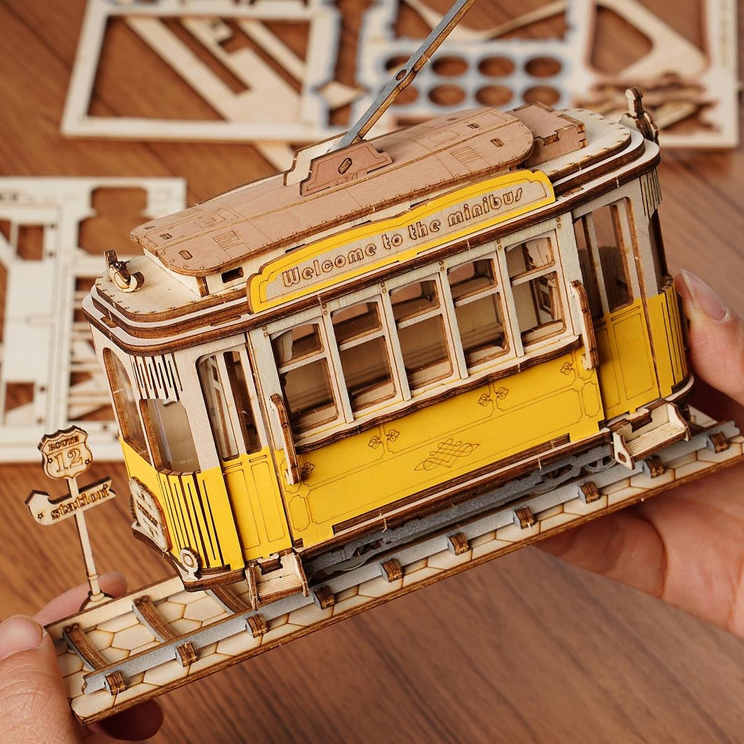 Tramcar - Wooden Mechanical 3D Puzzle
