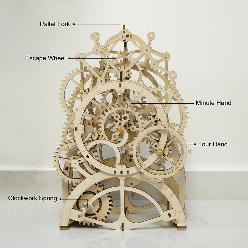Pendulum Clock - Wooden Mechanical 3D Puzzle