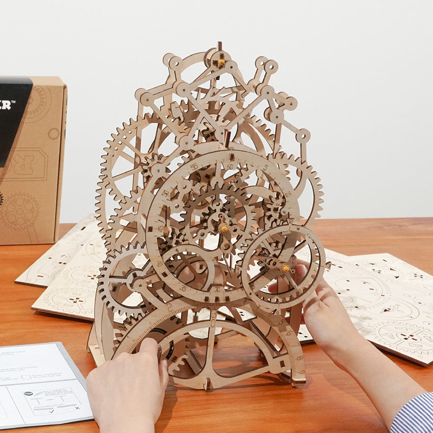 Pendulum Clock - Wooden Mechanical 3D Puzzle