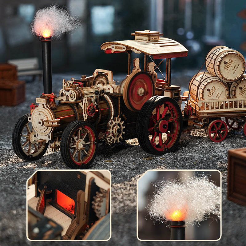 Steam Engine - Wooden Mechanical 3D Puzzle