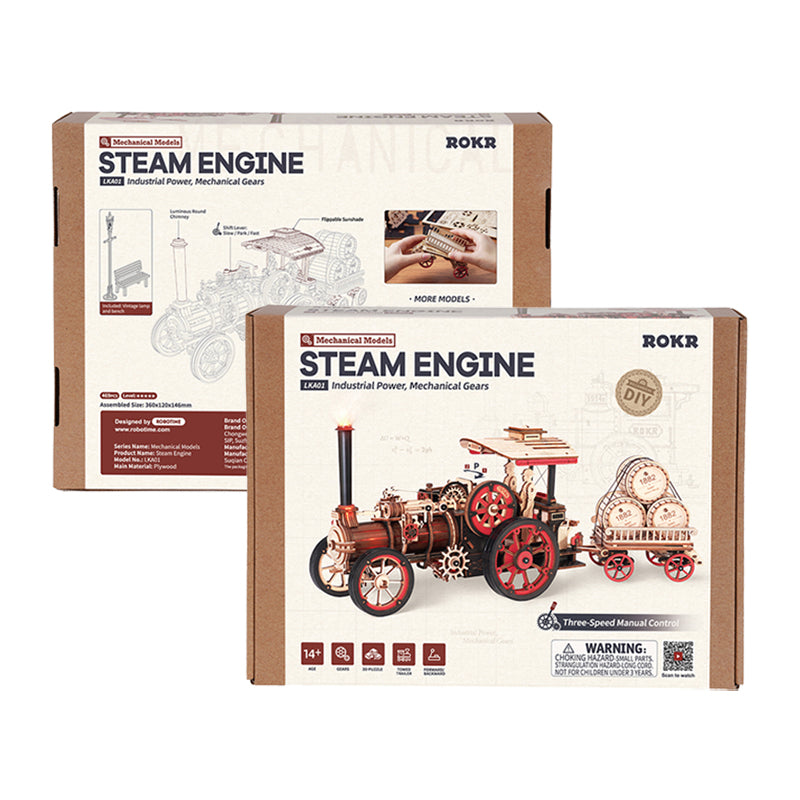 Steam Engine - Wooden Mechanical 3D Puzzle