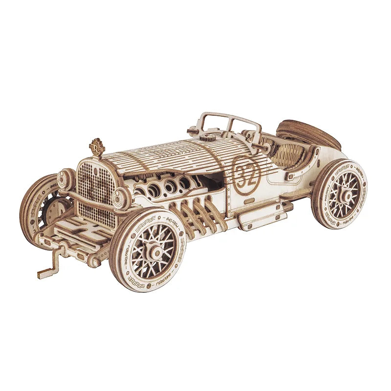 Grand Prix Car - Wooden Mechanical 3D Puzzle