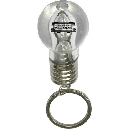Lightbulb LED Flashlight Swivel Keychain