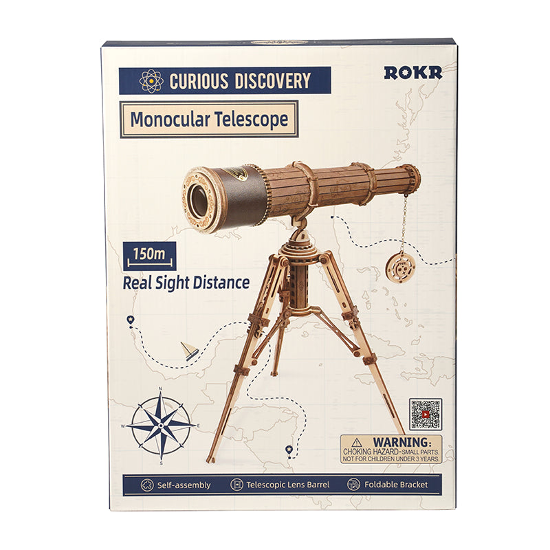 Monocular Wooden Telescope Kit
