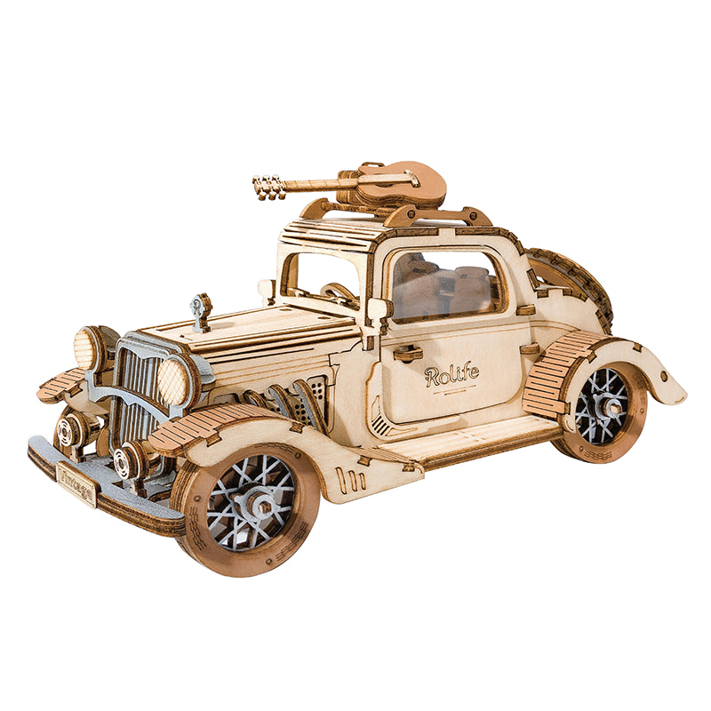 Vintage Car - Wooden Mechanical 3D Puzzle
