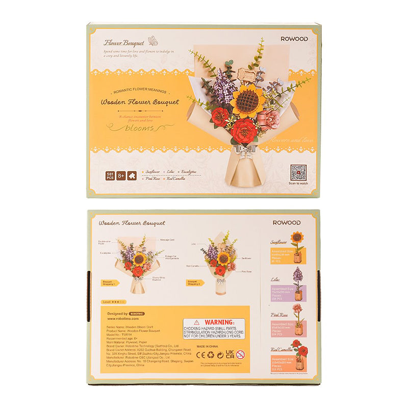 Wooden Flower Bouquet 3D Puzzle