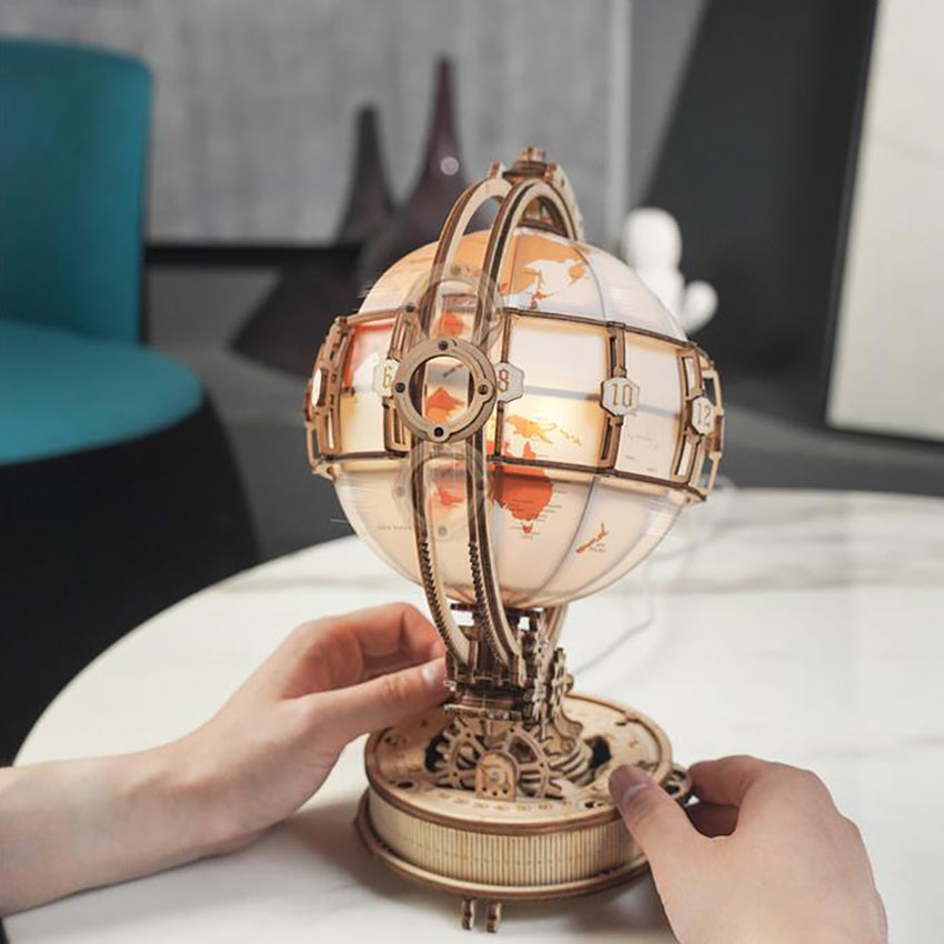 Luminous Globe - Wooden Mechanical 3D Puzzle