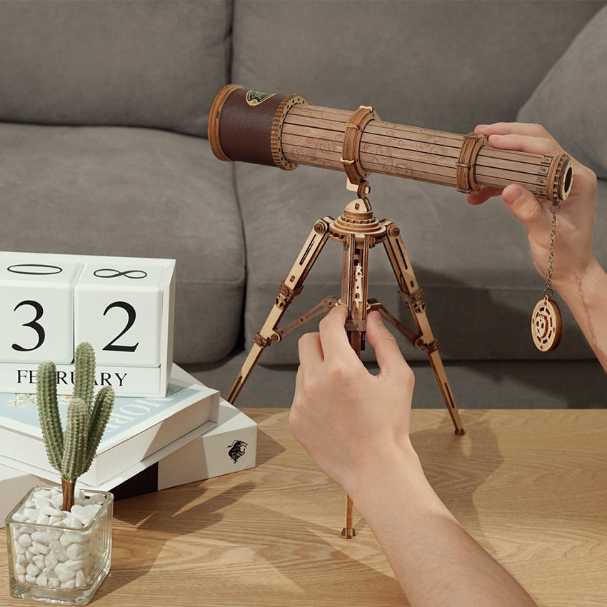 Monocular Wooden Telescope Kit