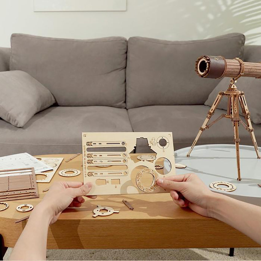 Monocular Wooden Telescope Kit