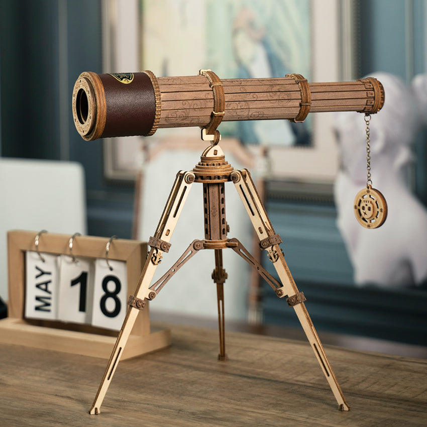Monocular Wooden Telescope Kit