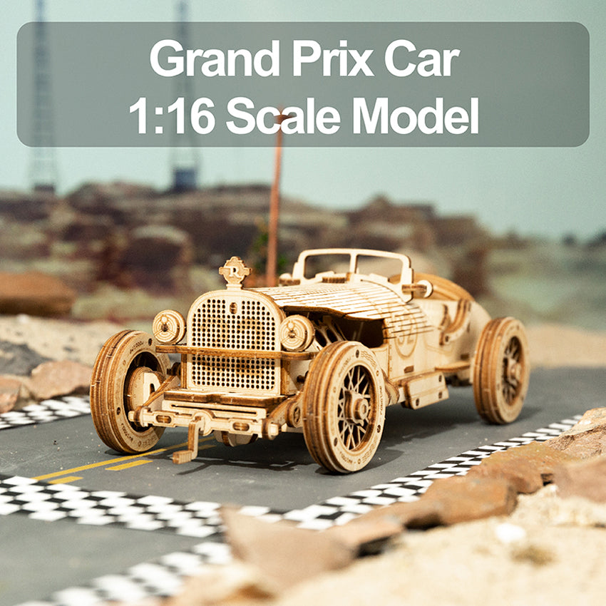 Grand Prix Car - Wooden Mechanical 3D Puzzle