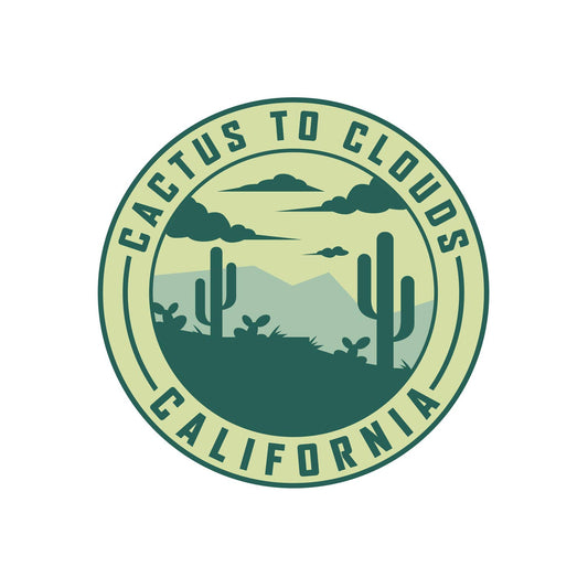 Cactus to Cloudy California Sticker