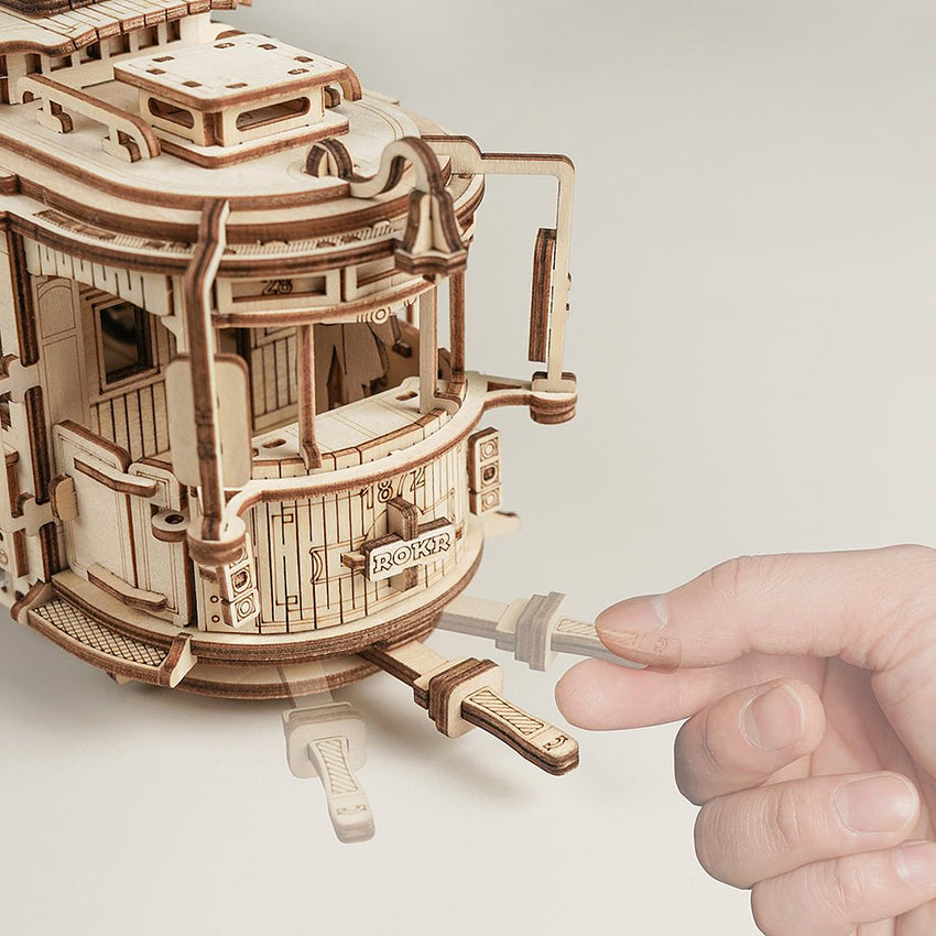 Classic City Tram - Wooden Mechanical 3D Puzzle