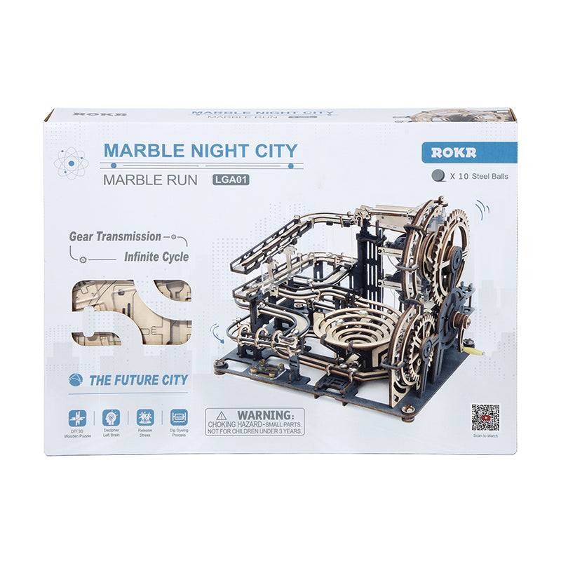 Marble Night City - Wooden Mechanical 3D Puzzle