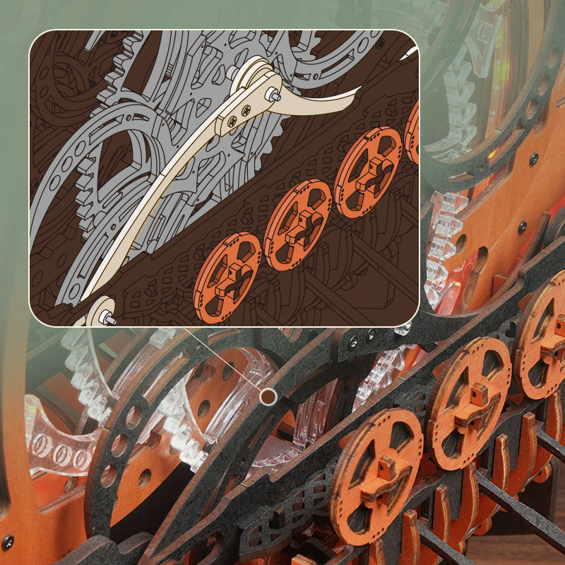 Viking Dragon Ship - Wooden Mechanical 3D Puzzle
