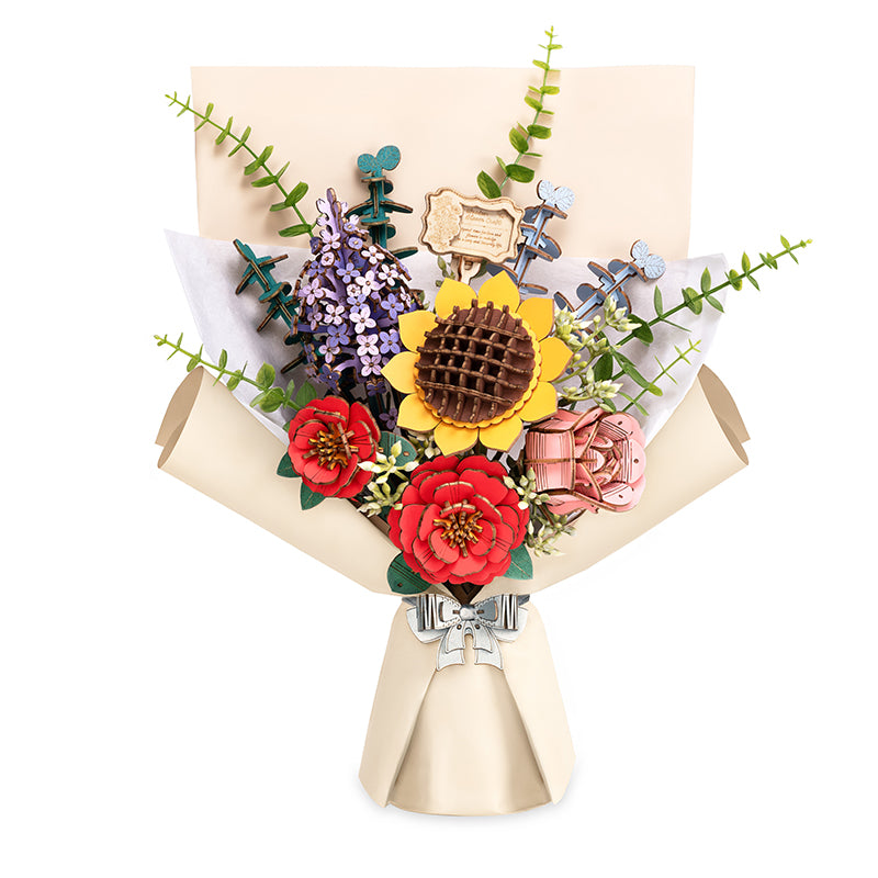 Wooden Flower Bouquet 3D Puzzle