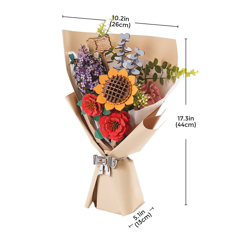 Wooden Flower Bouquet 3D Puzzle