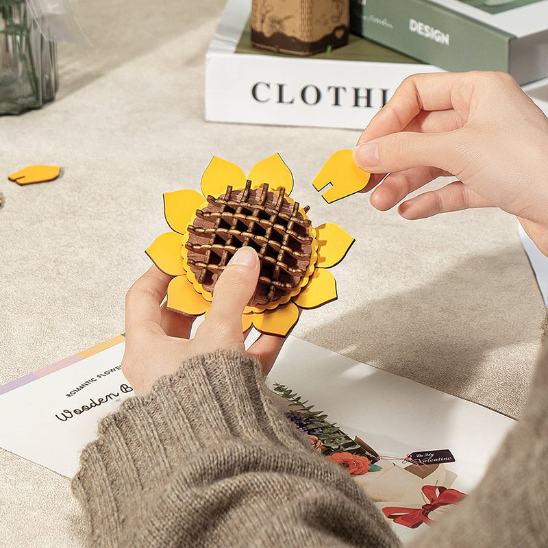 Wooden Flower Bouquet 3D Puzzle